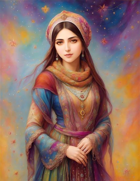 زن در لباس محلی و فرهنگ روایتی از تاریخ ایران