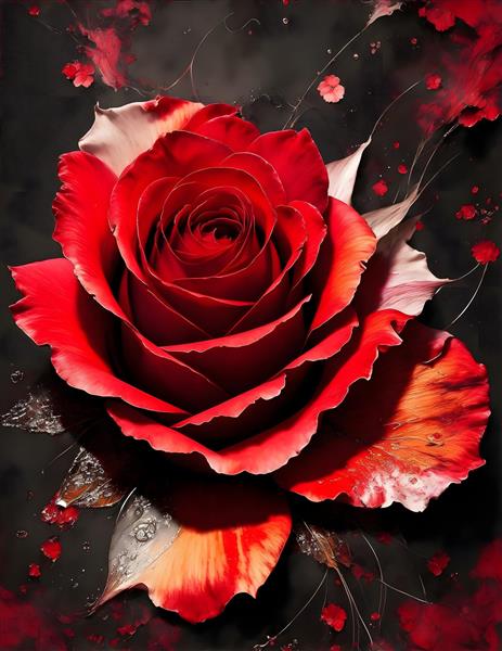 طرح فنگ شویی گل رز قرمز