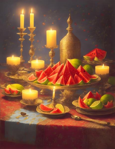 زیبایی هندوانه‌های یلدایی در چیدمان سفره‌های ایرانی