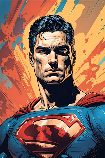 پوستر دیواری هنری پرتره سوپرمن