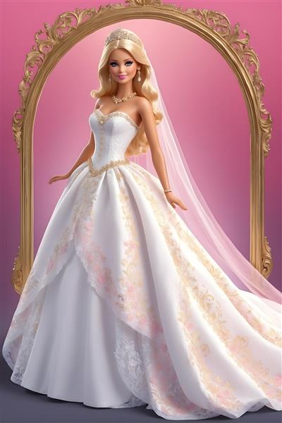 پوستر طراحی لباس عروس باربی