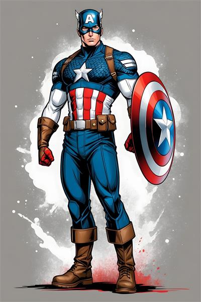 پوستر دیواری کاپیتان آمریکا با طرحی جذاب