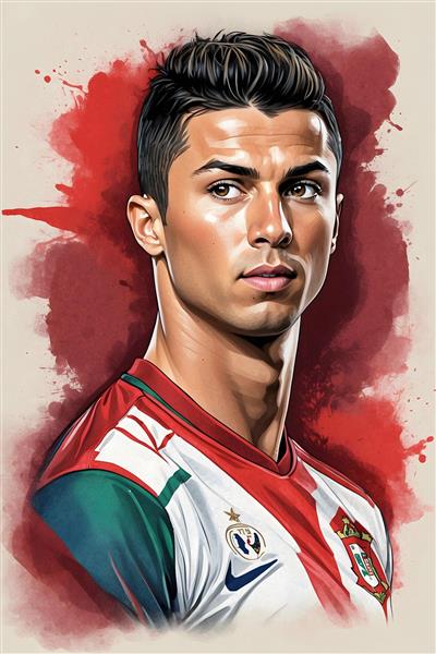 تصویرسازی دیجیتال کریستیانو رونالدو، مشهورترین فوتبالیست جهان