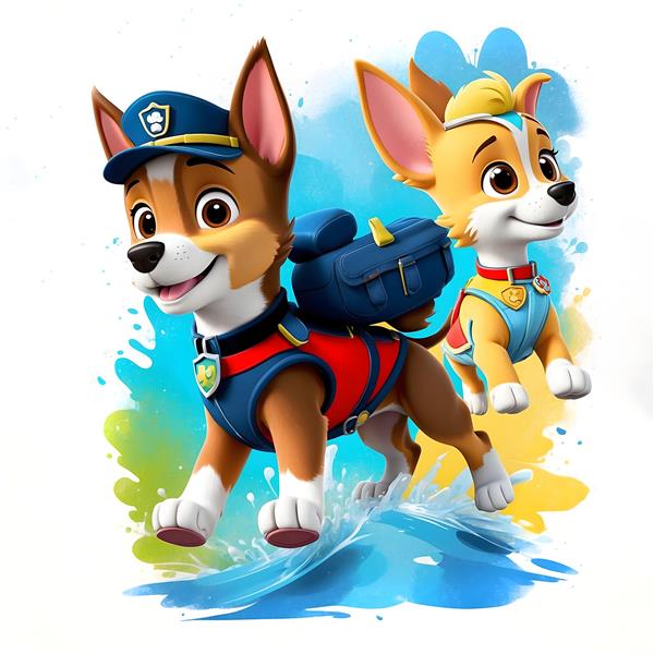 طرح کارتونی سگ های نگهبان برای سرگرمی کودکان