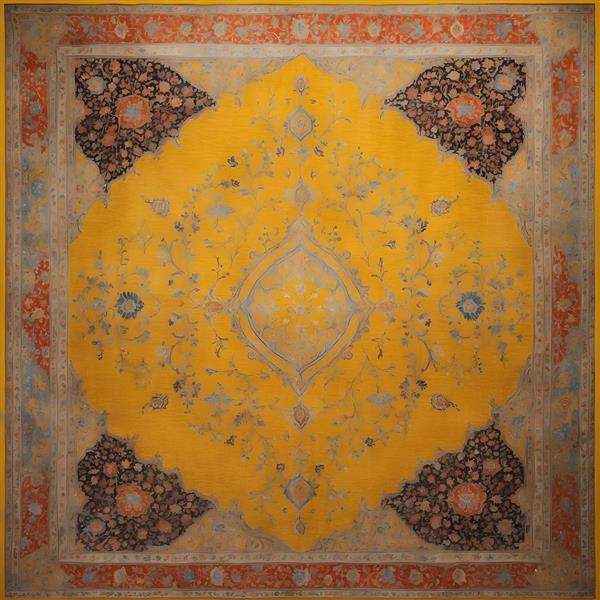 طرح روسری الهام گرفته از فرش ایرانی لاکچری