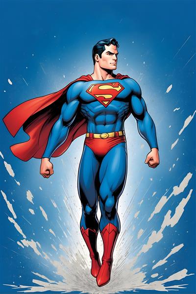سوپرمن طراحی و تصویرسازی پوستر دیواری ابرقهرمانی