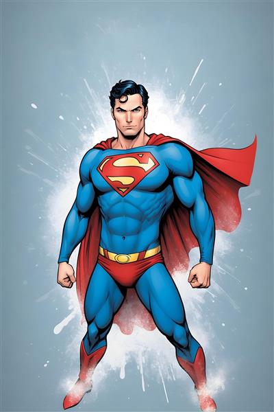 سوپرمن طراحی پوستر دیواری ابرقهرمانی با طرحی خلاقانه
