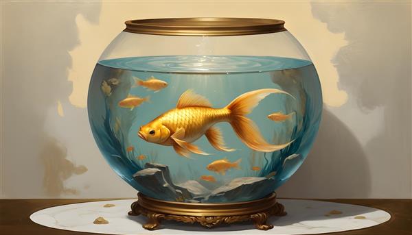 نقاشی رنگ روغن تنگ ماهی نوروزی، زیبا و باکیفیت