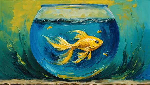عکس نقاشی رنگ روغن تنگ ماهی، هدیه ای مناسب برای عزیزان