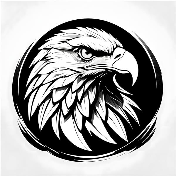 لوگوی عقاب وحشی، تصویرسازی شده به صورت دستی