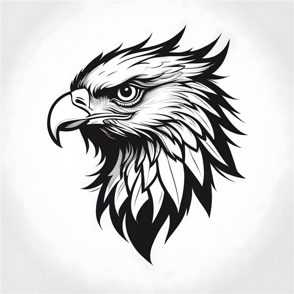 نماد عقاب، طراحی دستی و برش خورده با ظرافت