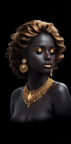 عکس زن سیاه پوست معرفی برندهای معروف جواهرات در عکاسی پرتره