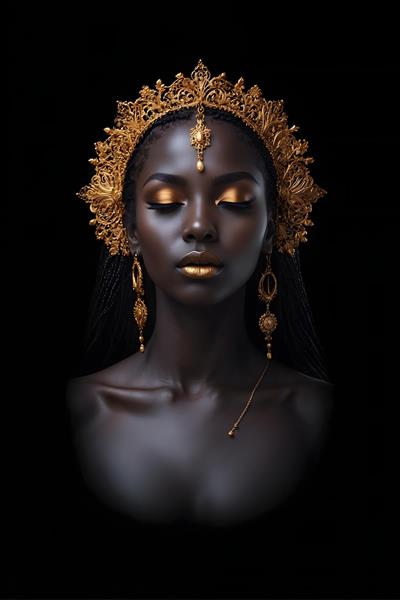 عکاسی پرتره از زنان سیاه پوست با جواهرات و آرایش