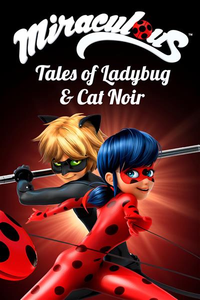 پوستر کارتونی دختر کفشدوزکی و گربه سیاه: نبرد خیر و شر