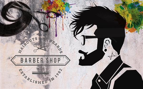بنر آرایشگاه مردانه لایه باز رایگان