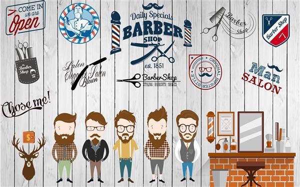 بنر آرایشگاه مردانه لایه باز رایگان