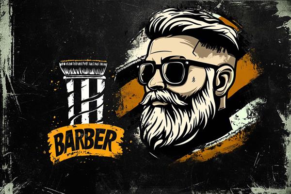 بنر آرایشگاه مردانه لایه باز رایگان