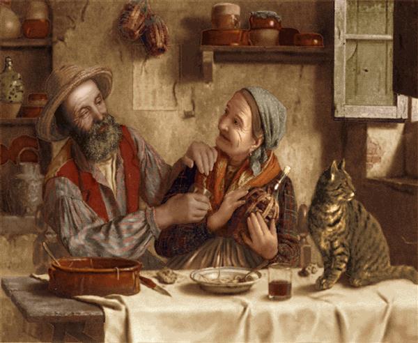 تابلو فرش طرح عشق در پیری