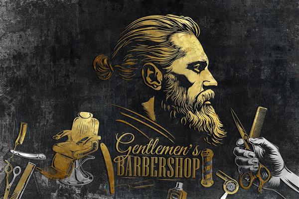 بنر آرایشگاه مردانه لایه باز رایگان