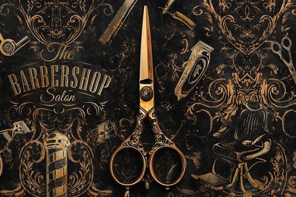 بنر آرایشگاه مردانه لایه باز رایگان