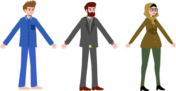 زن و مرد شخصیت های ایرانی لایه باز