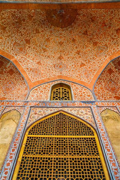 طاق و پنجره مشبک عالی قاپو اصفهان، معماری صفوی