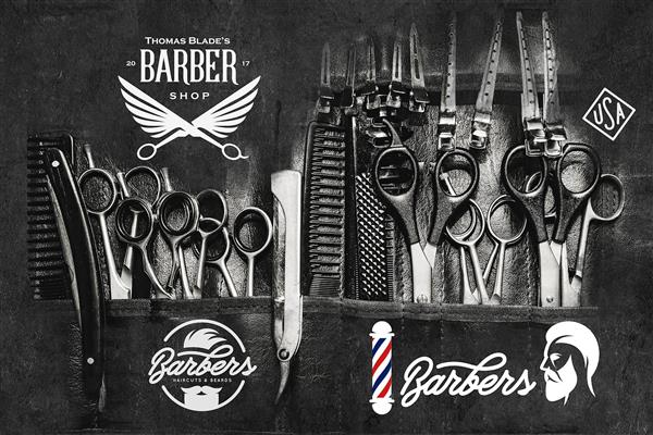 بنر آرایشگاه مردانه لایه باز رایگان