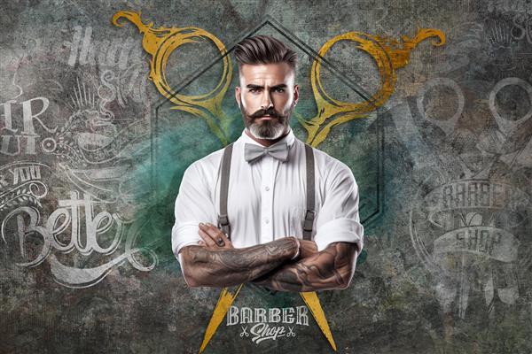  بک گراند ارایشگری مردانه