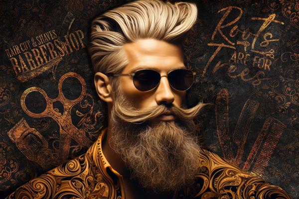  بک گراند ارایشگری مردانه