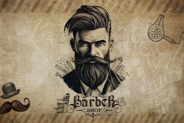  بک گراند ارایشگری مردانه