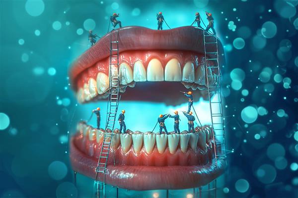 طراحی پوستر دیواری دندان پزشکی برای مطب و کلینیک دندانپزشکی و دندانسازی