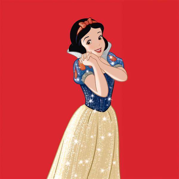 سفید برفی با لباس کلاسیک آبی و زرد