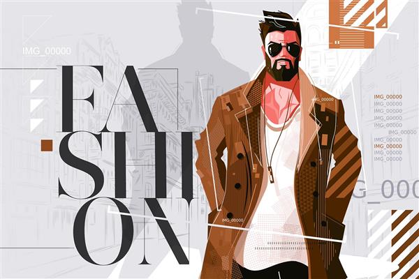 پوستر دیواری بوتیک مردانه مانکن و فشن