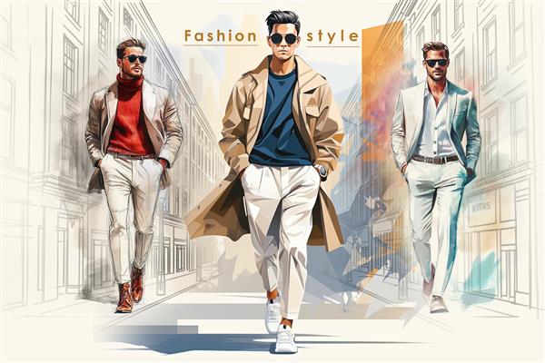 پوستر دیواری سه بعدی بوتیک مردانه