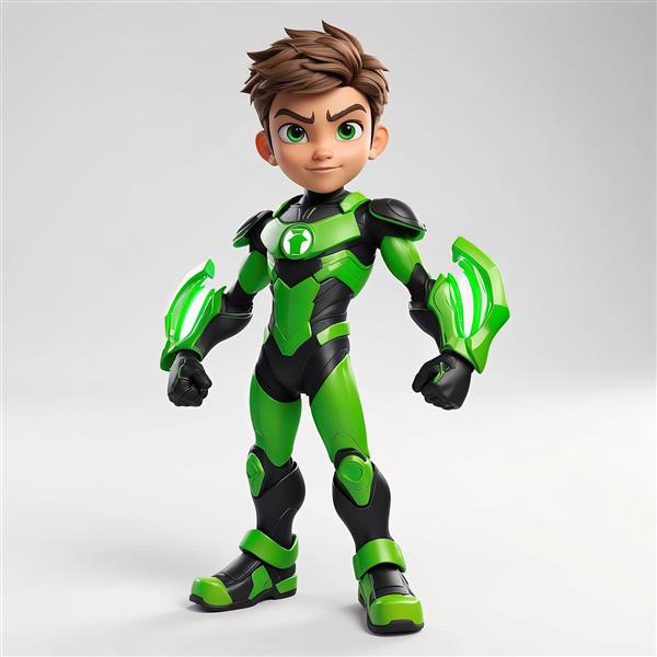 تصویر بن تن با لباس سبز