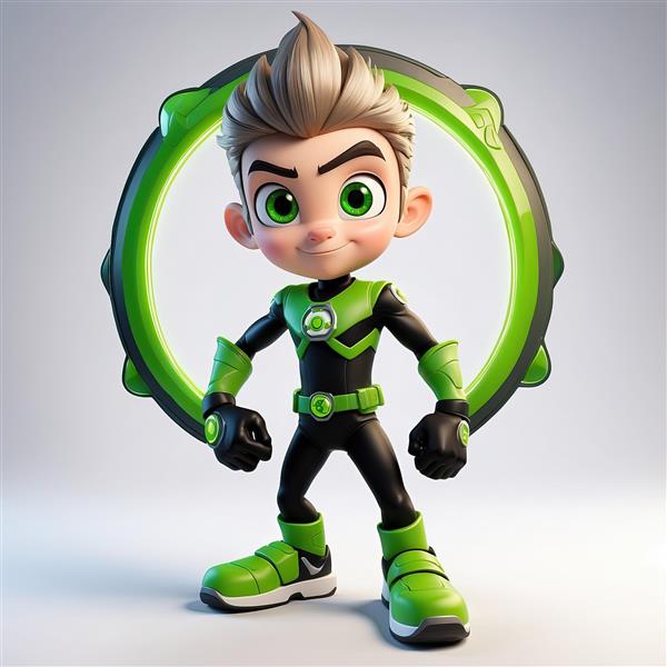 تصویر موجود فضایی بن تن، کریستال‌های سبز