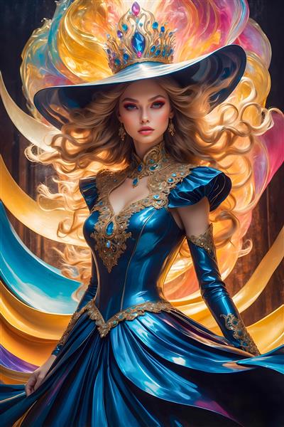 پرتره فشن با کلاه پهن