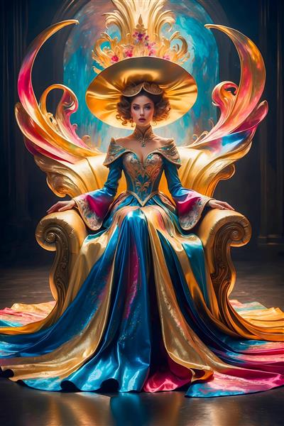 پرنسس فشن روی تخت سلطنتی