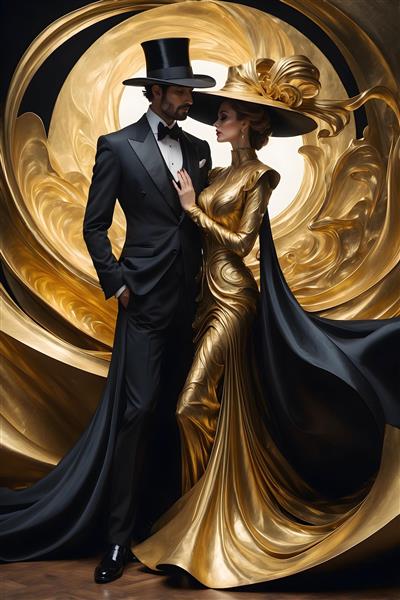 زوج لاکچری کلاه پهن