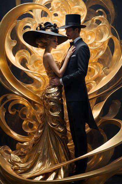 زوج طلایی کلاه‌دار