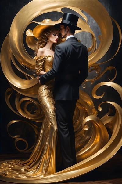 رقص عاشقانه طلایی