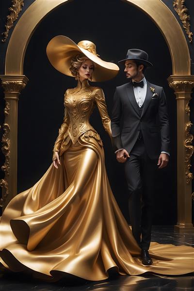 زوج فشن طلایی زیر آرک