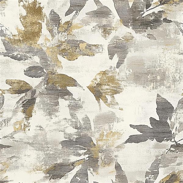 الگوی گلی آبستره با رنگ‌های خنثی و افکت کهنه