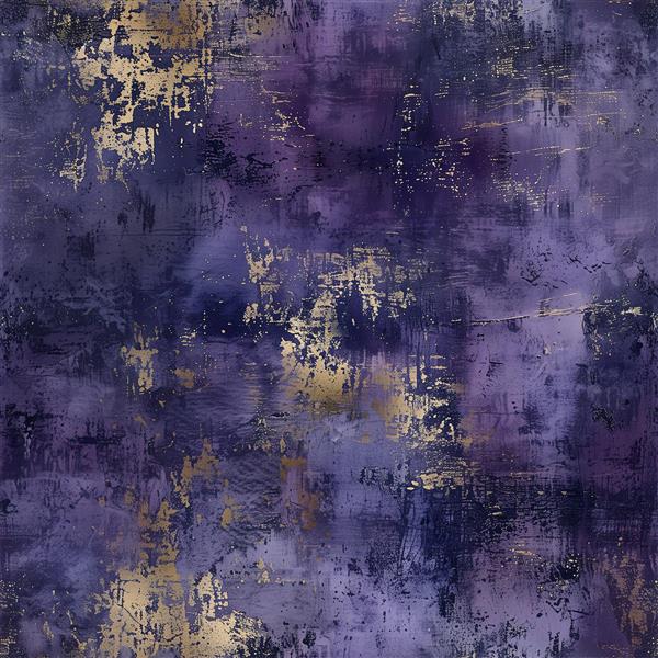 بافت هنری بنفش و طلایی با افکت پتینه و گرانج مدرن