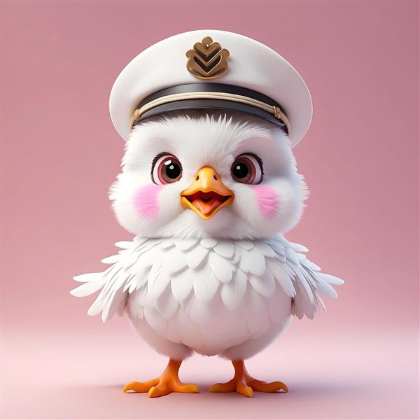 جوجه کاپیتان پس‌زمینه صورتی