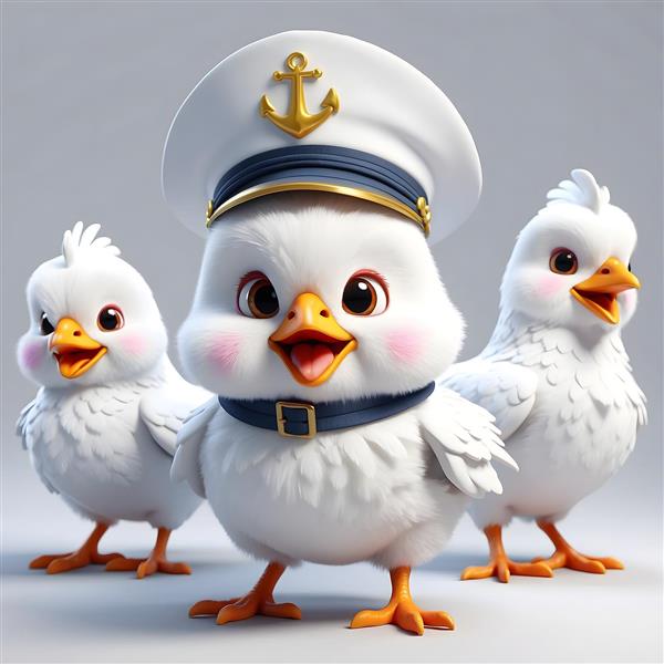 سه جوجه ملوان با لنگر