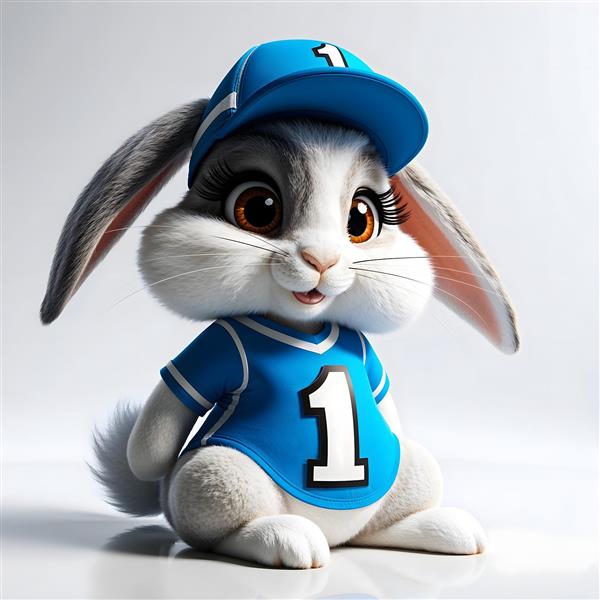 خرگوش ورزشی آبی شماره ۱