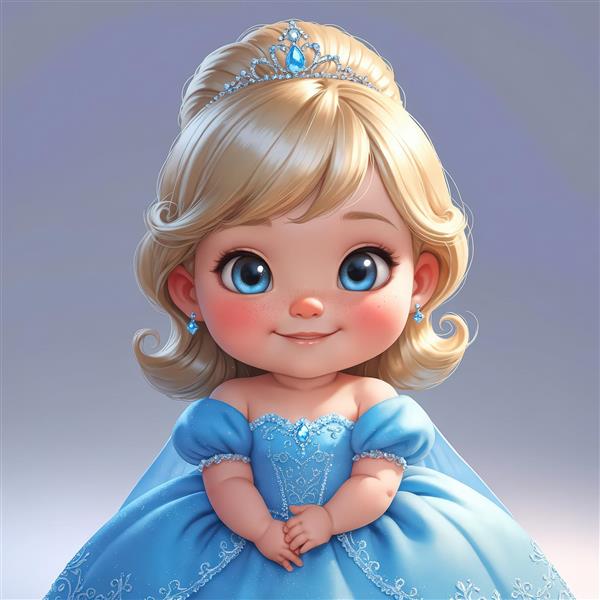 پرتره نزدیک پرنسس با موهای جمع‌شده و گوشواره الماسی