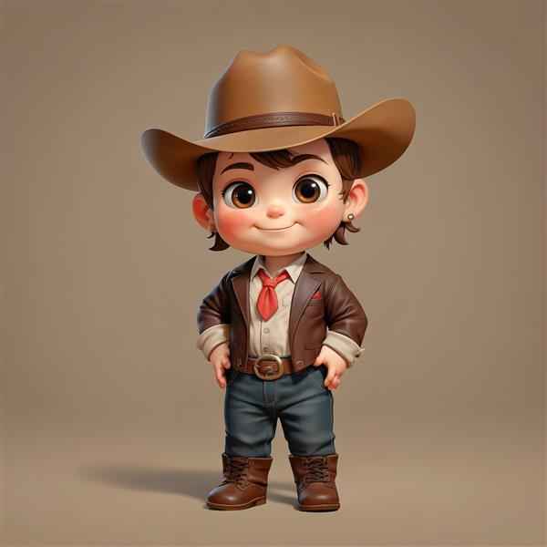 عکس کلانتر پسر بچه با کلاه و نشان ستاره، پوستر کابوی دکوراتیو، دانلود عکس باکیفیت