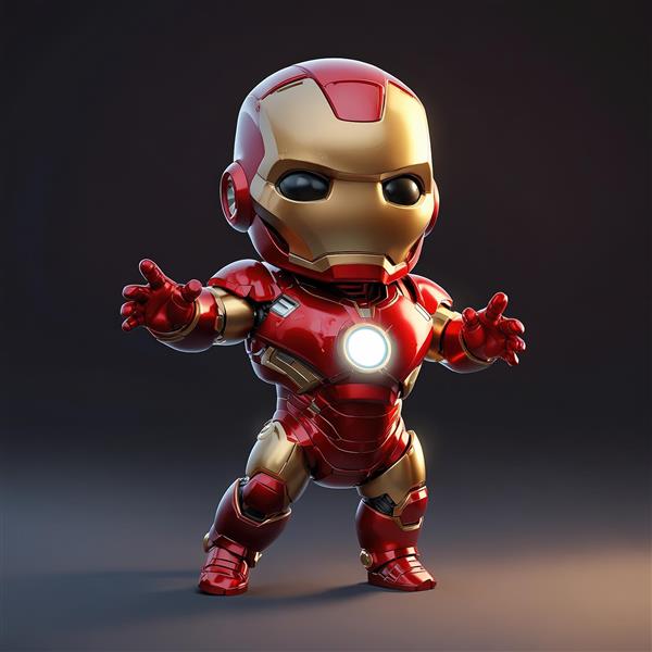 تصویر آیرون من چابی در نور کم و حالت تهاجمی برای چاپ